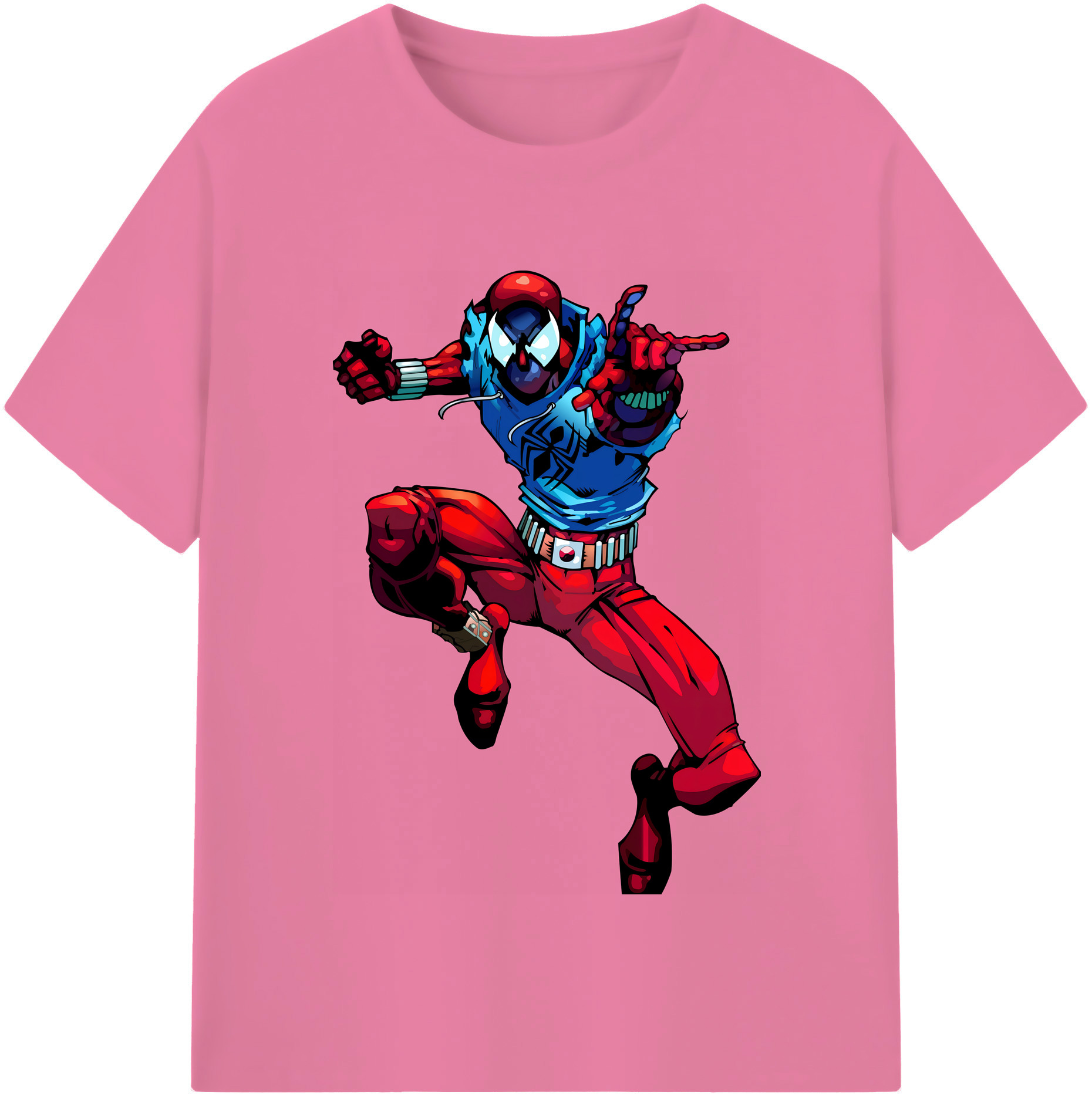 （画像用） Spider Man スパイダーマン 綿100％半袖Tシャツ（フロントプリント）